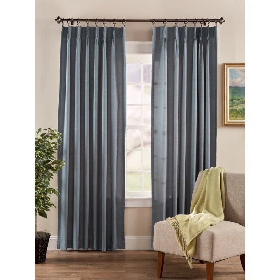 Budget β€οΈ Vermont Country Store Highgate Manor Lined 72 Inch Pinch Pleat Curtains Blue 𧨠2 Budget β€οΈ Vermont Country Store Highgate Manor Lined 72 Inch Pinch Pleat Curtains Blue 𧨠- Image 2