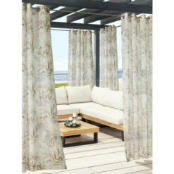 Deals 🧨 Vermont Country Store Caribbean Palm Leaf Outdoor Grommet Top Panel Blue ✔️ -Cheap Curtains Store unnamed file 994